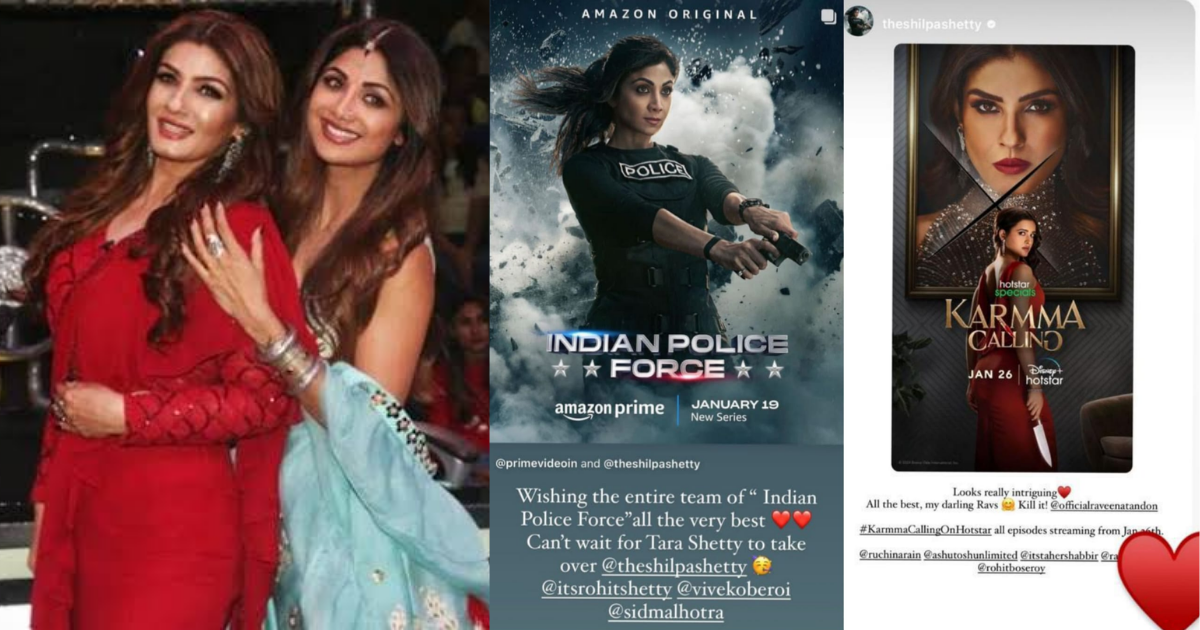 Raveena Tandon and Shilpa Shetty Support Each Other's Shows on Social Media, Highlighting Genuine Friendship in Bollywood